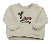 Béžová melírovaná mikina s Mickeym C&A
