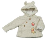 Béžový zateplený teplákový kabátek s medvídkem Pú a kapucňou Disney + Primark