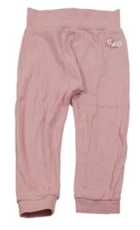 Světlerůžové tepláky s ptáčkem 