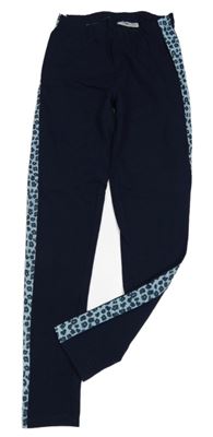 Tmavomodré legíny se vzorem Y.F.K.