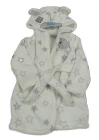 Biely chlpatý župan Me to you a kapucňou George