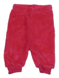 Tmavoružové chlpaté nohavice Ergee