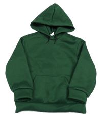 Tmavozelená mikina s kapucňou Shein