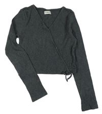 Šedé žebrované crop tiko F&F
