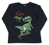 Tmavomodré triko s dinosaurem Kidsworld