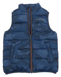 Tmavomodrá army šusťáková zateplená vesta Mountain Warehouse