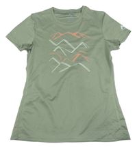 Khaki fukční sportovní tričko s horami McKinley