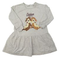 Sivé teplákové šaty s Chipem a Dalem H&M
