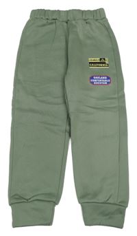 Khaki tepláky s nápisy Shein