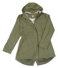 Khaki šušťáková jesenná parka s kapucňou Y.F.K.