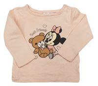 Broskvové tričko s Minnie Disney