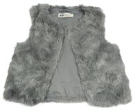 Šedé kožešinové podšité bolérko H&M