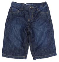 Tmavomodré straight riflové kraťasy Denim Co.