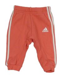 Lososovo-biele tepláky Adidas