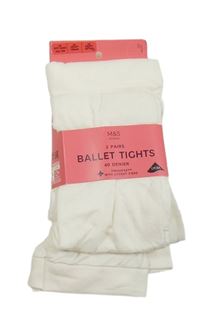 Nové - 2x - Bílé baletní silonky M&S