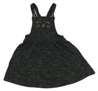 Tmavosivé melírované teplákové šaty s čumáčkem C&A