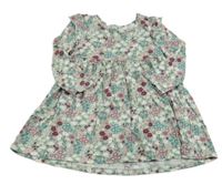 Světlekhakišedé šaty s kvietkami a volánikmi Matalan