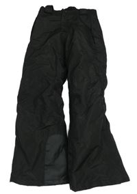 Černé šusťákové funkční zimní oteplovačky s odepínacími trakami crivit