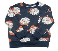 Tmavomodrá vianočná mikina so Santy L&D