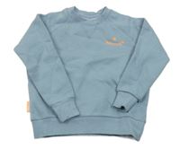 Modrošedá mikina s nápisom VON RIKE