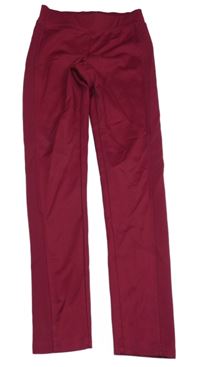 Vínové športové legíny so žebrováním YIGGA