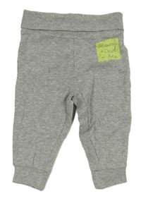 Sivé melírované tepláky s nápismi lupilu