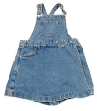 Modré šisované riflové laclové kraťasy se sukní HEMA