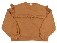 Hnedá mikina s volánikom ZARA