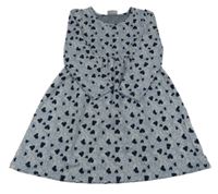 Modro-bílé šaty se srdíčky Topolino