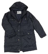Tmavomodrá šusťáková jarní zateplená parka s kapucí Pepperts!