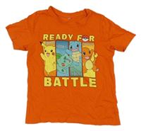 Tmavooranžové tričko s pokémony C&A