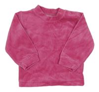 Tmavoružová zamatová mikina