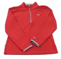 Červená fleecová funkčná mikina s logom TRESPASS