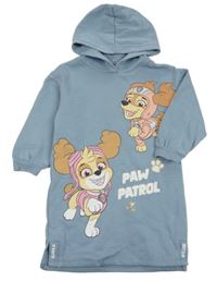 Šedomodré teplákové šaty s PAW PATROL a kapucí C&A