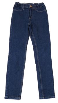 Modré skinny teplákové rifle H&M