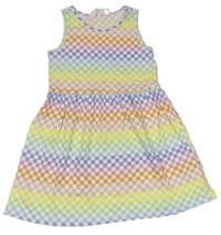 Farebné kockované bavlnené šaty zn. H&M