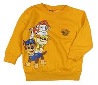 Hořčicová mikina s Paw Patrol a kapsou LC Waikiki