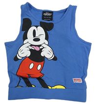 Modrý crop top s Mickeym zn. Disney