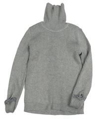 Sivý rebrovaný svetrový rolák Primark