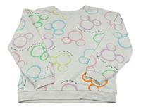 Biela mikina s Mickeym Disney