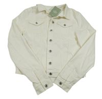 Nové - Smetanová riflová crop bunda H&M