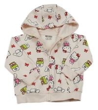 Svetloružová prepínaci mikina s Hello Kitty a kapucňou Primark