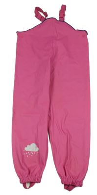 Fuchsiové nepromokavé laclové kalhoty Pusblu