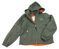 Khaki šusťáková jarní bunda s kapucí Lego