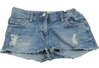 Modré riflové kraťasy s prošoupáním Alive