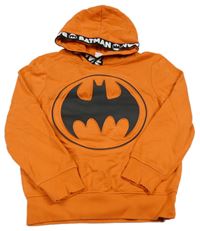 Oranžová mikina s 3D logem Batmana a kapucňou C&A