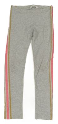 Sivé melírované legíny s pruhmi H&M