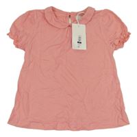 Nové - Růžové tričko s límečkem Leigh Tucker