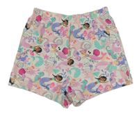 Bílo-barevné bavlněné kraťasy s mořskými pannami Nutmeg