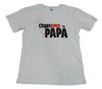 Biele tričko s nápisom